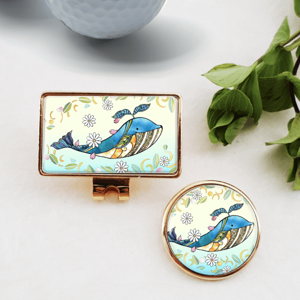 ゴルフマーカー 台座セット  【 送料無料 】 選べる デザイン  クジラ シロクマ   ウサギ パンダ ハシビロコウ | 6枚目