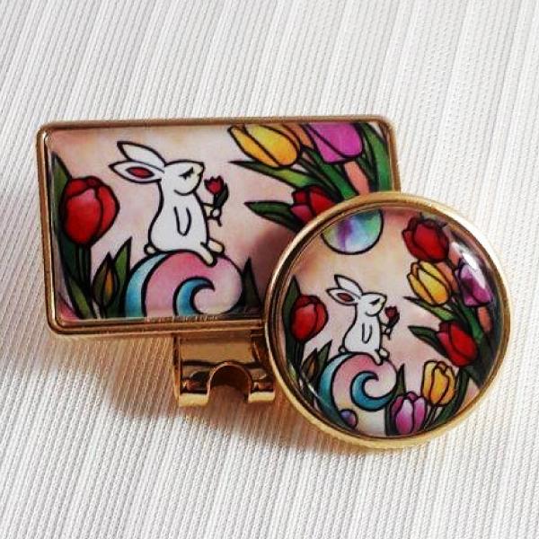 ゴルフマーカー 台座セット  【 送料無料 】 選べる デザイン  クジラ シロクマ   ウサギ パンダ ハシビロコウ | 7枚目