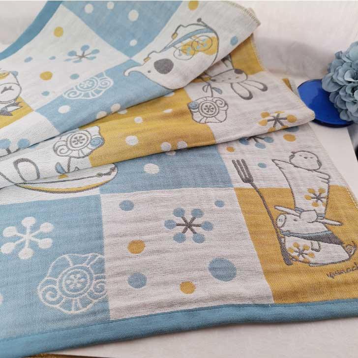 ガーゼ フェイスタオル  赤ちゃん ベビー 優しい 出産祝いにも　うさぎ シマエナガ 子豚 梟 サカバンバスピス